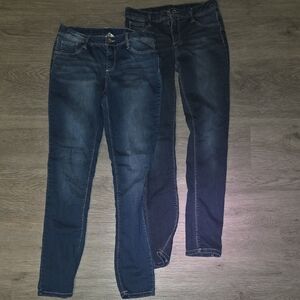 2 Pairs Of Kids Dark Blue Jeans
